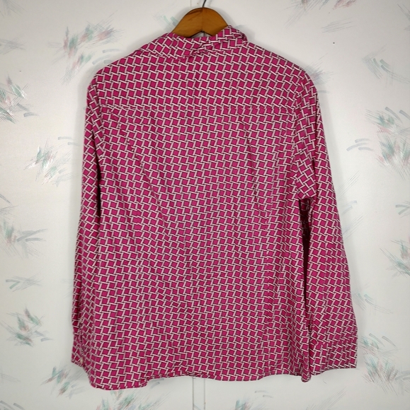 Crown & Ivy Pink Printed Button Down Shirt - Picture 9 of 13